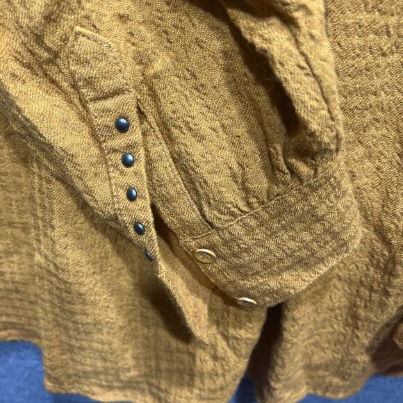 Free People We The Free Solid Hidden Valley Slouchy Oversized Button Down Size L - Picture 6 of 11